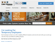Tablet Screenshot of laborsystems.com